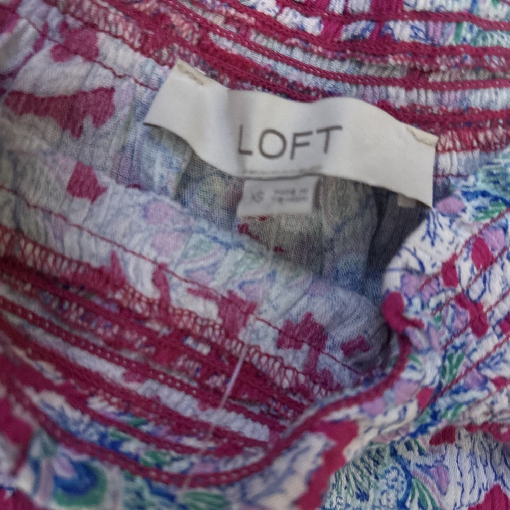 Loft Size Small Bloom Smocked Strappy Jumpsuit Wide Leg Adjustable Straps - Picture 4 of 8